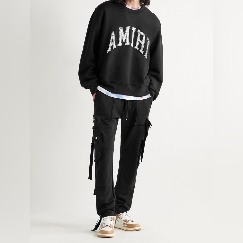 AMIRI - Slim-Fit Cotton-Jersey Cargo Sweatpants - Men Size S